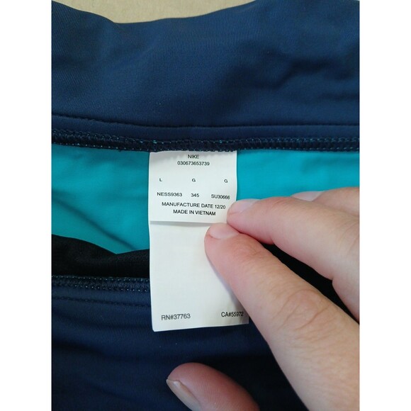 Nike Dri-FIT Women's Large Blue Athletic Running Shorts Athleisure Activewear - Picture 2 of 6